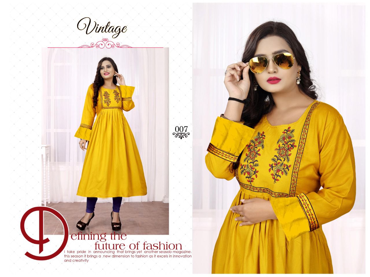 Aagya Vintage 6 Ethnic Wear Rayon Latest Anarkali Kurti Collection